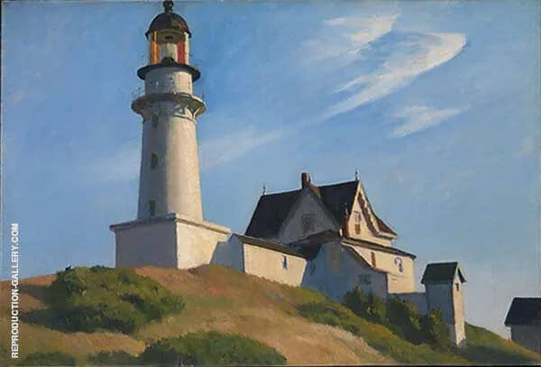 Lighthouse at Two Lights 1929 by Edward Hopper | Oil Painting Reproduction