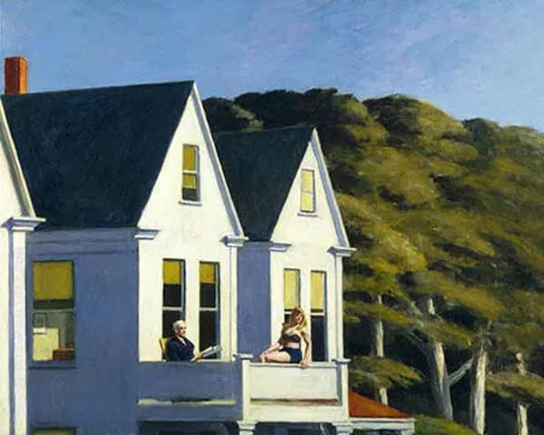 Second Storey Sunlight 1960 by Edward Hopper | Oil Painting Reproduction