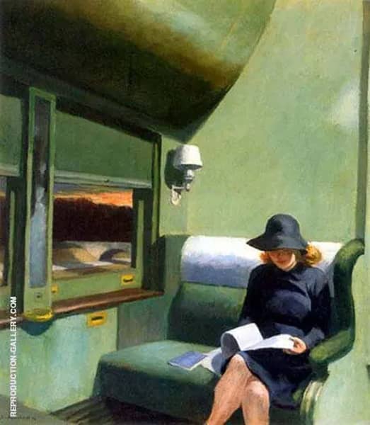 Compartment C Car 1938 by Edward Hopper | Oil Painting Reproduction