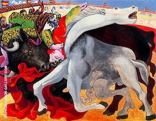 Bullfight Death of the Toreador 1933 | Oil Painting Reproduction