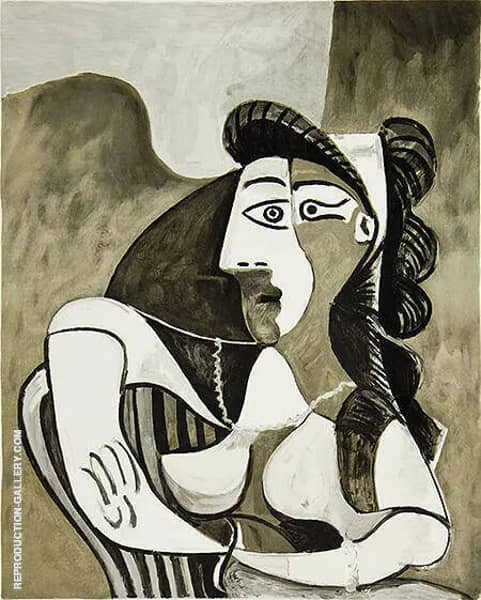 Femme Acoudee au Fauteuil by Pablo Picasso | Oil Painting Reproduction