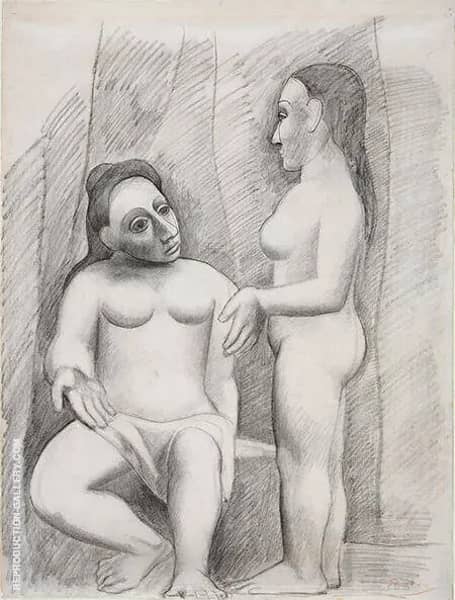 Seated and Standing Nude by Pablo Picasso | Oil Painting Reproduction