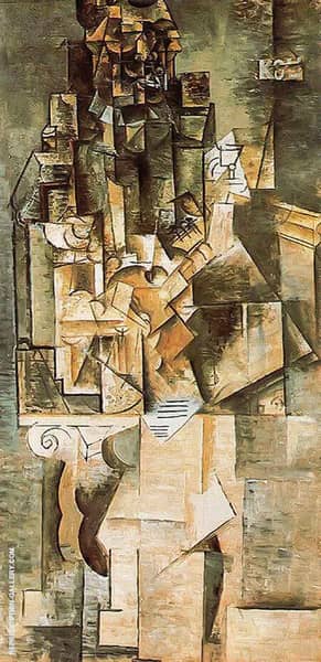 Man with a Guitar 1911 by Pablo Picasso | Oil Painting Reproduction