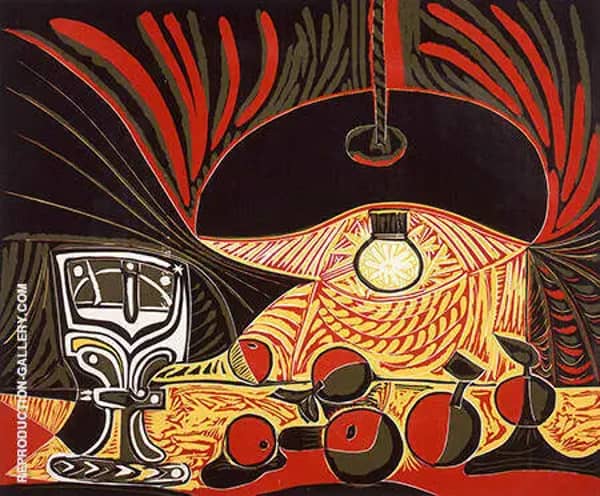 Still Life by Lamplight 1962 by Pablo Picasso | Oil Painting Reproduction