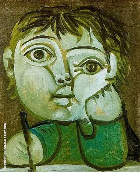 Claude Writing 1951 by Pablo Picasso | Oil Painting Reproduction