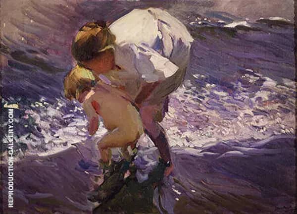 Swim at the Beach 1908 by Joaquin Sorolla | Oil Painting Reproduction
