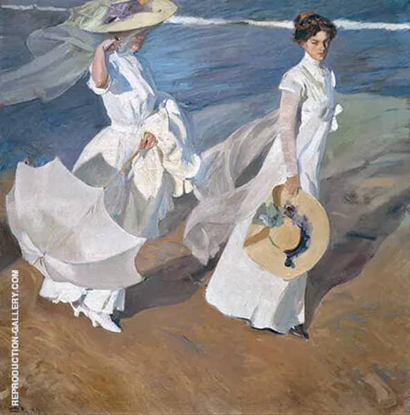 Strolling along the Seashore 1909 | Oil Painting Reproduction