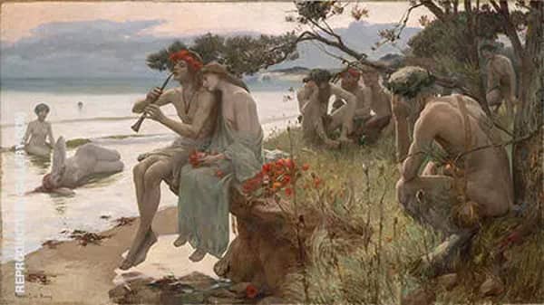 Pastoral c1893 by Rupert Bunny | Oil Painting Reproduction