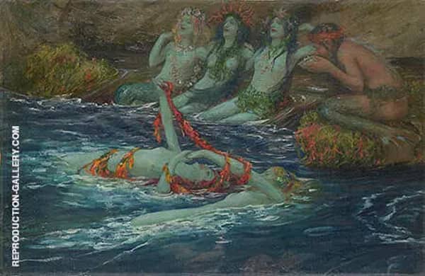 Mermaids Dancing 1896 by Rupert Bunny | Oil Painting Reproduction