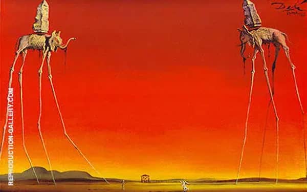 The Elephants 1948 by Salvador Dali | Oil Painting Reproduction