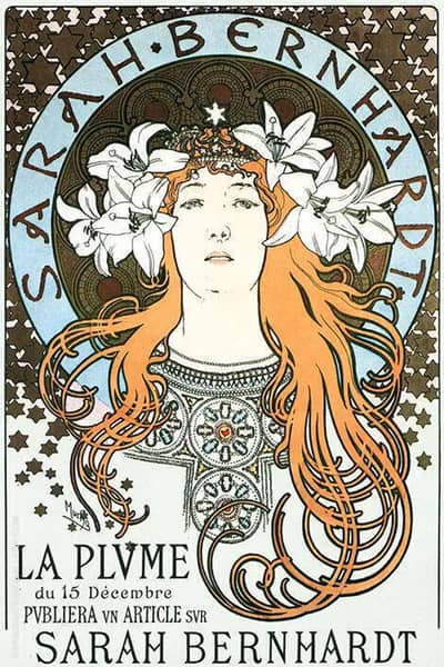 Sarah Bernhardt by Alphonse Mucha | Oil Painting Reproduction