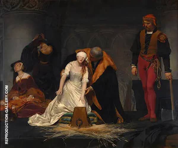 The Execution of Lady Jane by Paul Delaroche | Oil Painting Reproduction