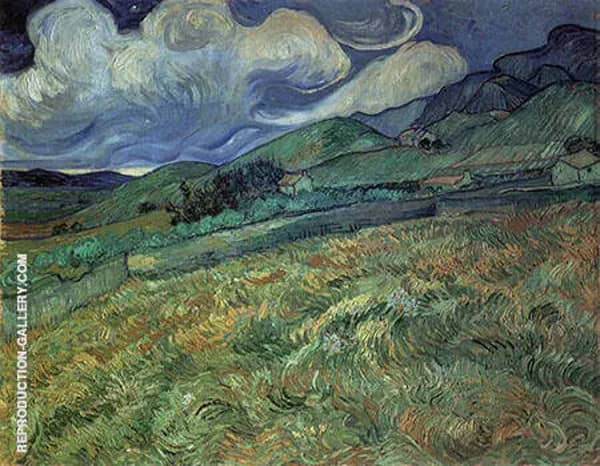 Wheat Field Behind Saint Paul Hospital 1889 | Oil Painting Reproduction