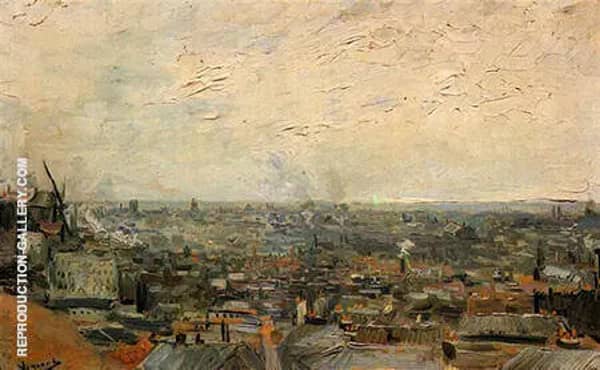 View from Montmartre 1886 by Vincent van Gogh | Oil Painting Reproduction