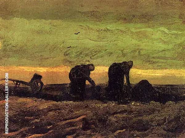 Two Peasant Women in the Peat Fields | Oil Painting Reproduction