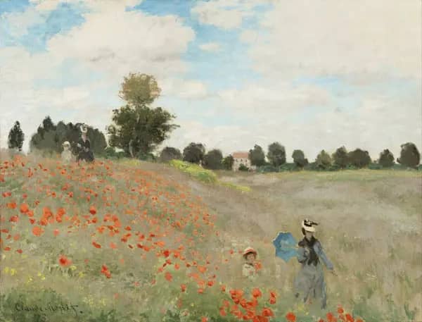 Poppy Fields at Argenteuil by Claude Monet | Oil Painting Reproduction