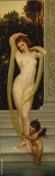 Venus and Cupid c1856 by Frederic Leighton | Oil Painting Reproduction