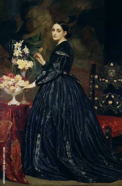Mrs James Guthrie c1864 by Frederic Leighton | Oil Painting Reproduction