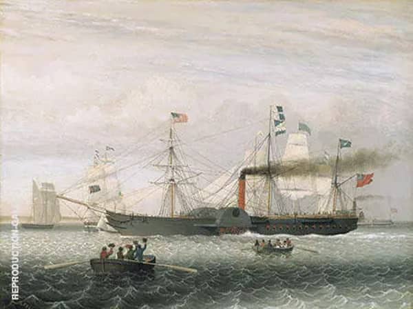 The Britannia Entering Boston Harbor | Oil Painting Reproduction