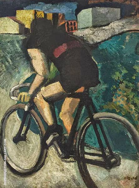The Cyclist by Mario Sironi | Oil Painting Reproduction