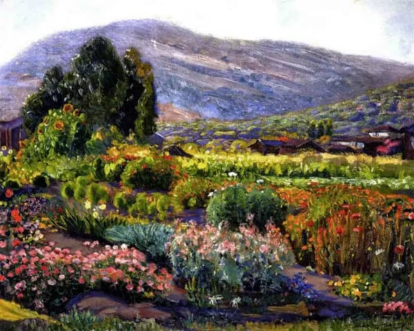 The Garden in Laguna by Joseph Kleitsch | Oil Painting Reproduction