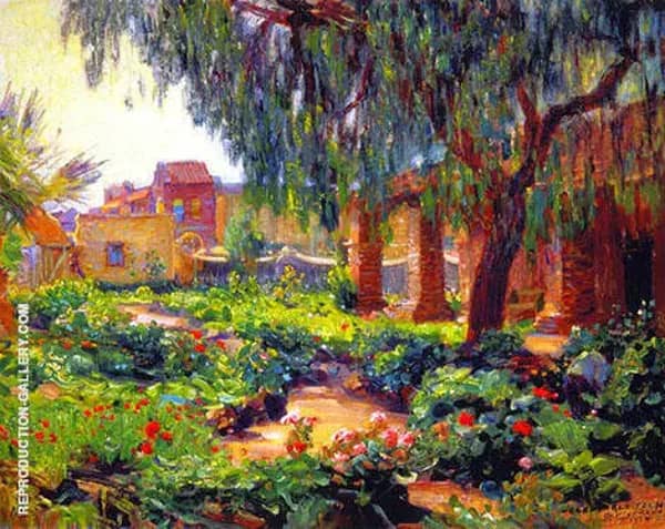 Garden Landscape by Joseph Kleitsch | Oil Painting Reproduction