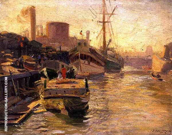 The Chicago River by Joseph Kleitsch | Oil Painting Reproduction