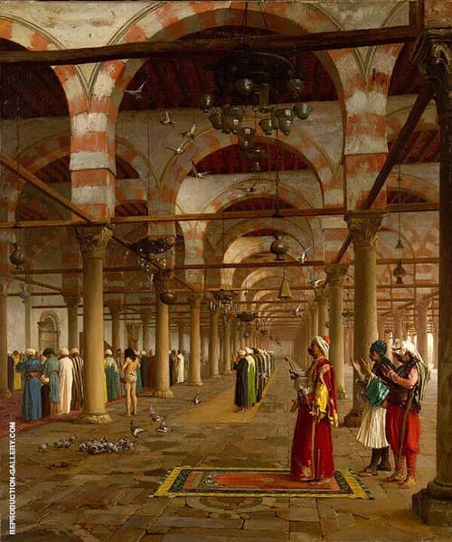 Prayer in The Mosque 1871 by Jean Leon Gerome | Oil Painting Reproduction