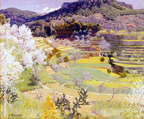 Almendros en Flor Mallorca by Santiago Rusinol | Oil Painting Reproduction