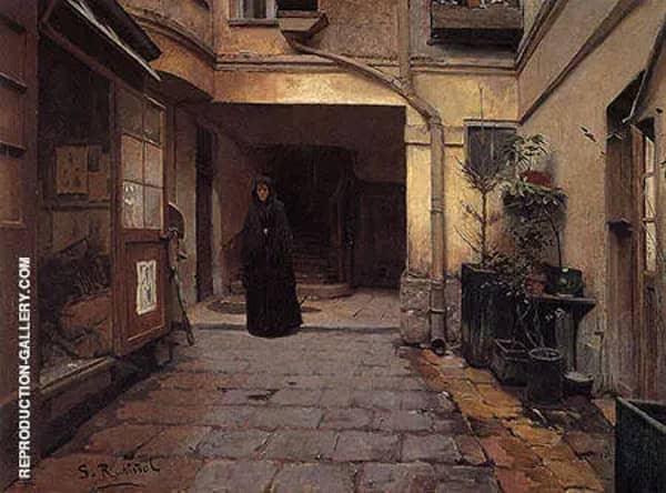 Casa de Empenos 1889 by Santiago Rusinol | Oil Painting Reproduction