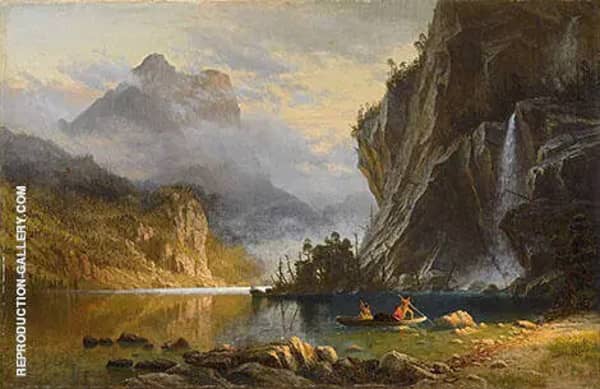 Indians Spear Fishing c1886 | Oil Painting Reproduction