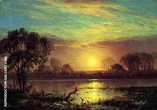 Owens Lake, California by Albert Bierstadt | Oil Painting Reproduction