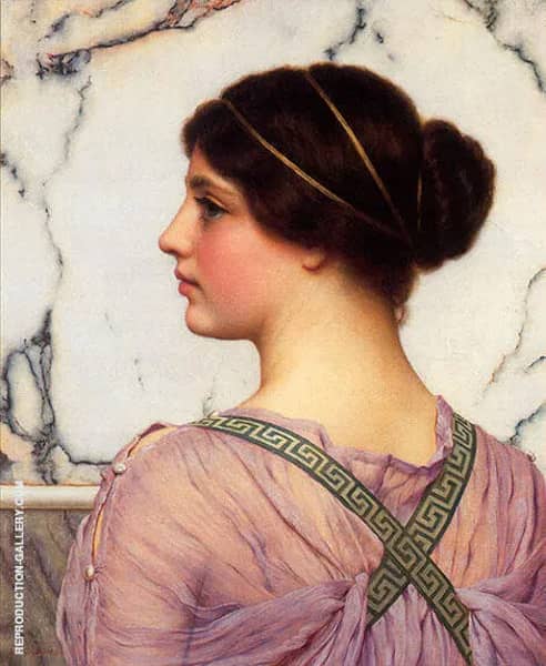 A Grecian Lovely 1909 by John William Godward | Oil Painting Reproduction
