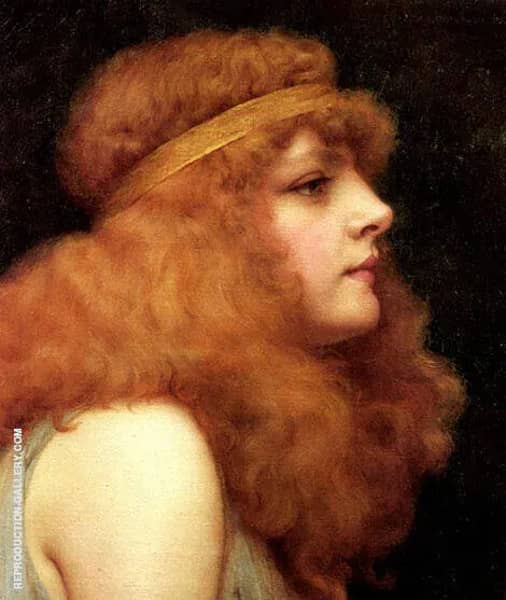An Auburn Beauty 1895 by John William Godward | Oil Painting Reproduction