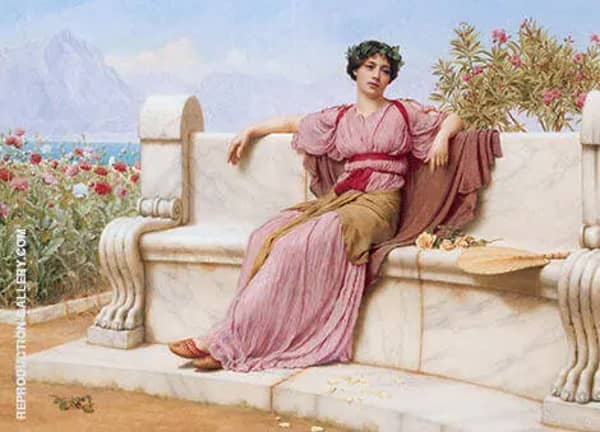 Tranquility 1914 by John William Godward | Oil Painting Reproduction