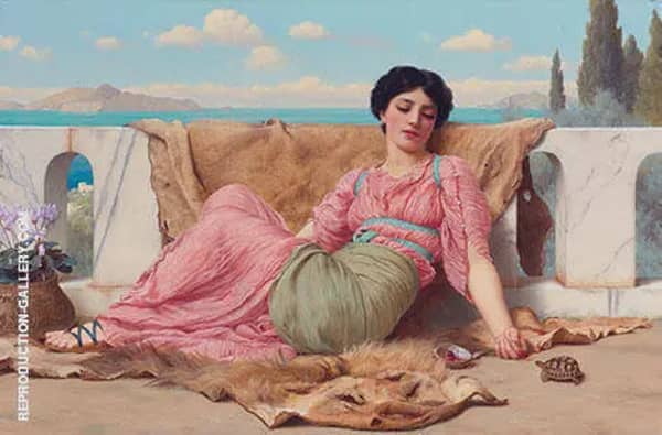 The Quiet Poet 1906 by John William Godward | Oil Painting Reproduction