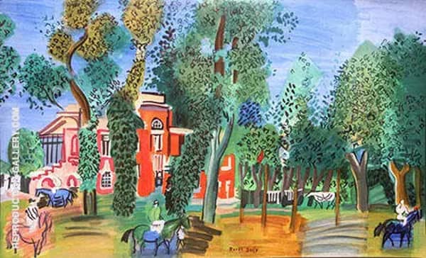 Paddock at Deau Ville by Raoul Dufy | Oil Painting Reproduction