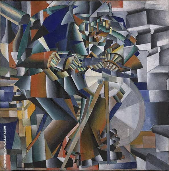 The Knife Grinder by Kazimir Malevich | Oil Painting Reproduction