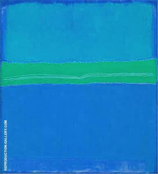 Blues with Green Band | Oil Painting Reproduction