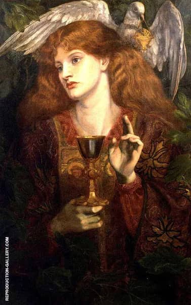The Holy Grail by Dante Gabriel Rossetti | Oil Painting Reproduction