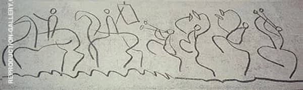 Barcelona Frieze 2 by Pablo Picasso | Oil Painting Reproduction