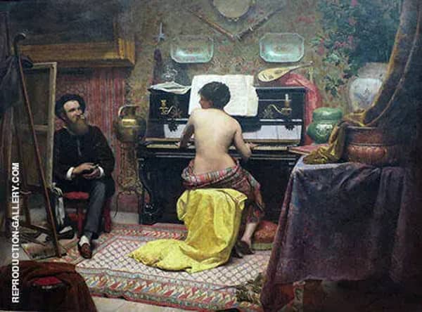 Models Rest by Jose Ferraz de Almeida Junior | Oil Painting Reproduction