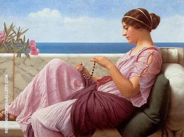 A Souvenir 1920 by John William Godward | Oil Painting Reproduction