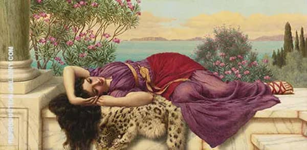 Dolce Far Niente 1906 by John William Godward | Oil Painting Reproduction