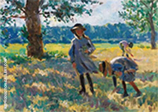 La Cueillette der Fleurs by Henri Lebasque | Oil Painting Reproduction