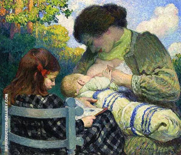 Motherhood Madame Lebasque and Her Children 1905 | Oil Painting Reproduction