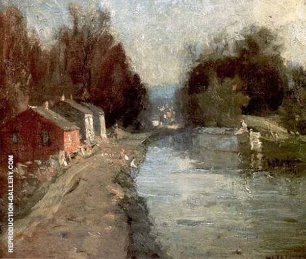 Canal at New Hope by William Langson Lathrop | Oil Painting Reproduction