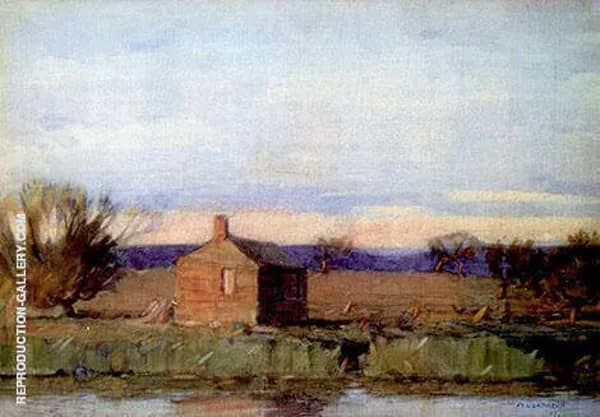 Old Schoolhouse by William Langson Lathrop | Oil Painting Reproduction