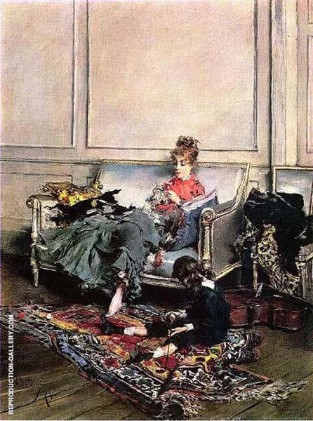 Peaceful Days 1875 by Giovanni Boldini | Oil Painting Reproduction
