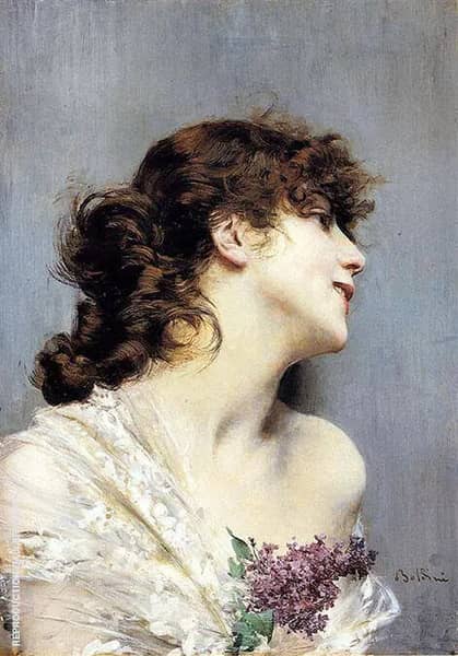 Profile of a Young Woman by Giovanni Boldini | Oil Painting Reproduction